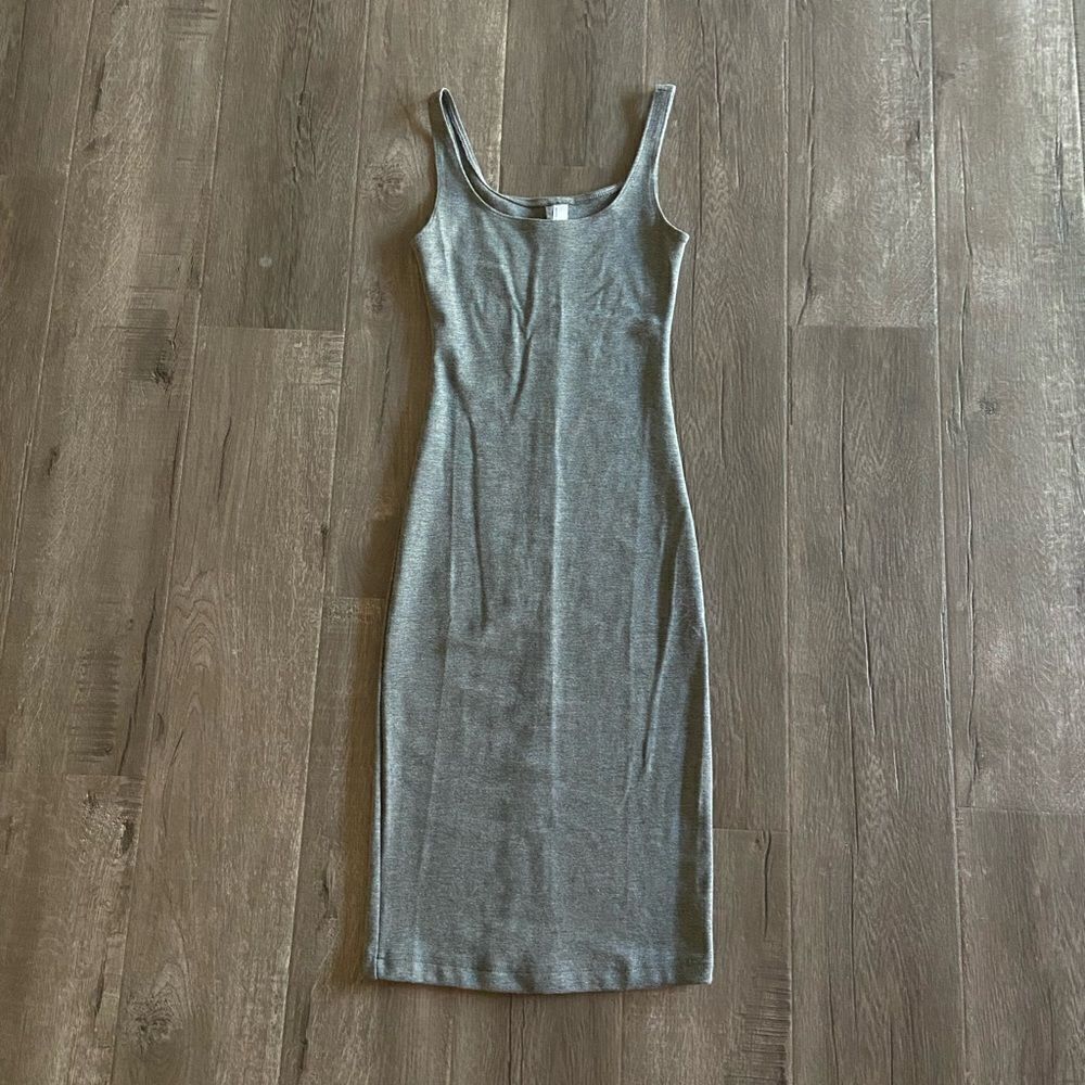 American Apparel Gray Midi Dress